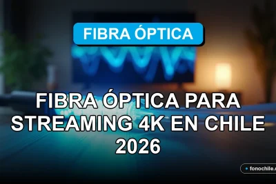 Conexión de fibra óptica moderna en un hogar chileno para streaming 4K ultra nítido en 2026.