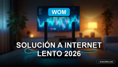 Fibra óptica simétrica WOM en un hogar moderno, conexión rápida y estable sin interrupciones.