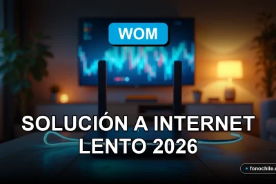 Fibra óptica simétrica WOM en un hogar moderno, conexión rápida y estable sin interrupciones.