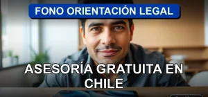 Asesoría legal gratuita en Chile, persona recibiendo orientación profesional por teléfono.