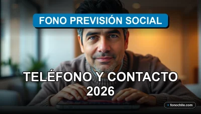 Persona consultando el teléfono de contacto de Fono Previsión Social para pensiones y beneficios sociales