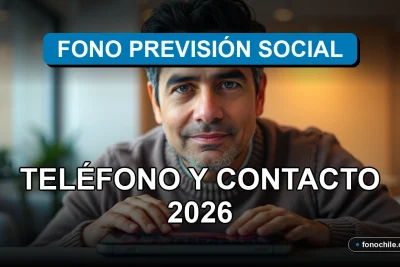 Persona consultando el teléfono de contacto de Fono Previsión Social para pensiones y beneficios sociales
