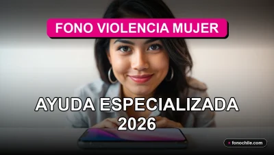 Una mujer latina sonriendo con confianza mientras usa un teléfono inteligente con gráficos abstractos en la pantalla, representando apoyo especializado.