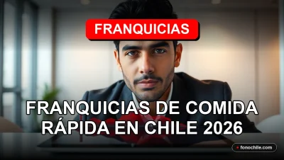 Un ejecutivo revisando datos de expansión de franquicias de comida rápida en Chile en una oficina moderna