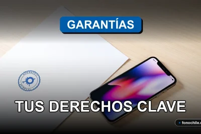 Representación visual de garantías postventa y derechos del consumidor en Chile, mostrando un documento oficial con un sello de aprobación sobre una superficie de madera.