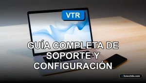 Guía de soporte y configuración de cuenta VTR 2026 en pantalla de computadora