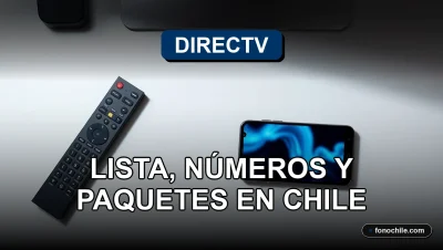 Guía de canales y paquetes de DIRECTV en Chile mostrada en una pantalla de televisor moderna.