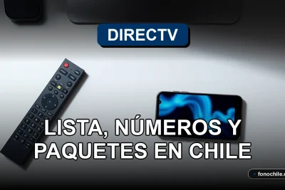 Guía de canales y paquetes de DIRECTV en Chile mostrada en una pantalla de televisor moderna.