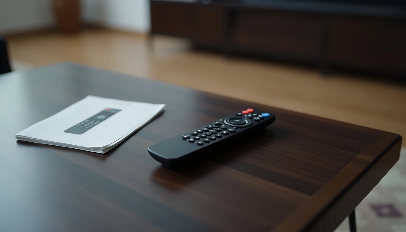 Control remoto universal Telsur sobre mesa de madera, guía de configuración 2026