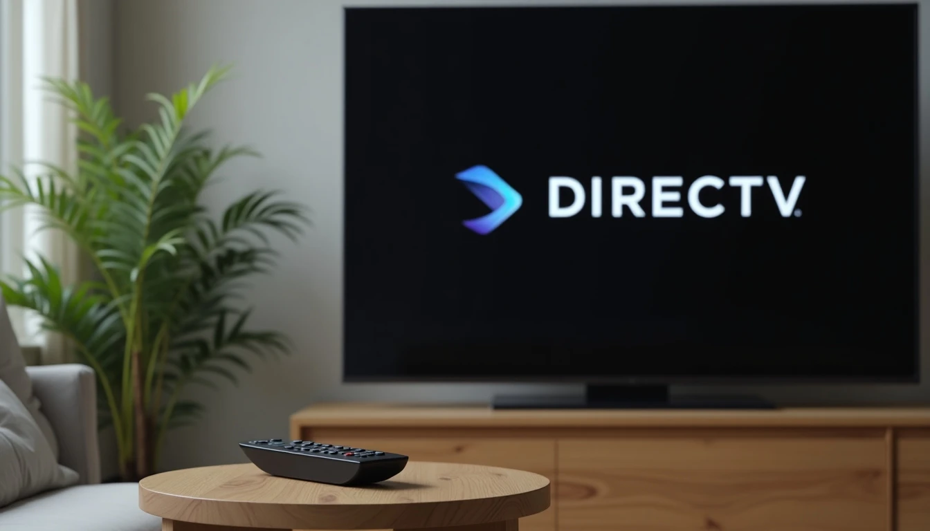 Control remoto DIRECTV moderno sobre mesa de centro, listo para configurar