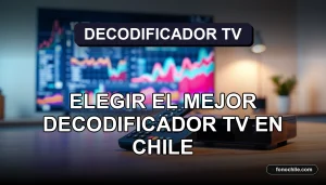 Guía para elegir el mejor decodificador de televisión en Chile sobre una mesa de diseño moderno.