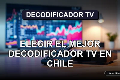 Guía para elegir el mejor decodificador de televisión en Chile sobre una mesa de diseño moderno.