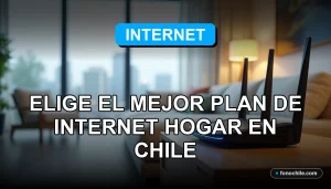 Guía para elegir el mejor plan de internet hogar en Chile 2026, concepto de velocidad y conexión moderna.