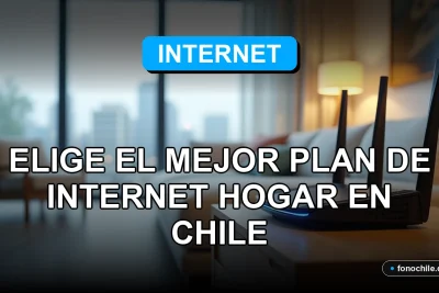 Guía para elegir el mejor plan de internet hogar en Chile 2026, concepto de velocidad y conexión moderna.