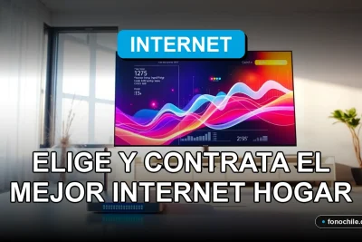 Guía para elegir el mejor internet hogar en 2026 con gráficos de velocidad abstractos en una pantalla.