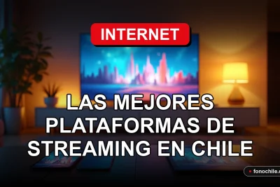Guía de las mejores plataformas de streaming en Chile mostradas en una pantalla de TV moderna.