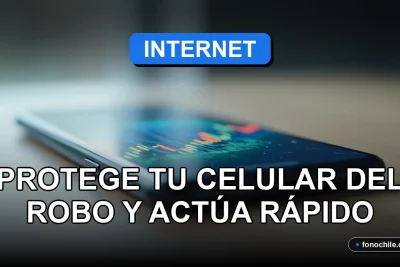 Smartphone moderno mostrando gráficos abstractos de seguridad, sobre mesa de madera clara con fondo minimalista.