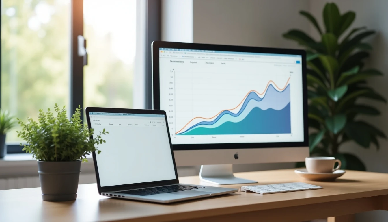 Espacio de trabajo moderno y eficiente en el hogar con conexión a internet estable en 2026