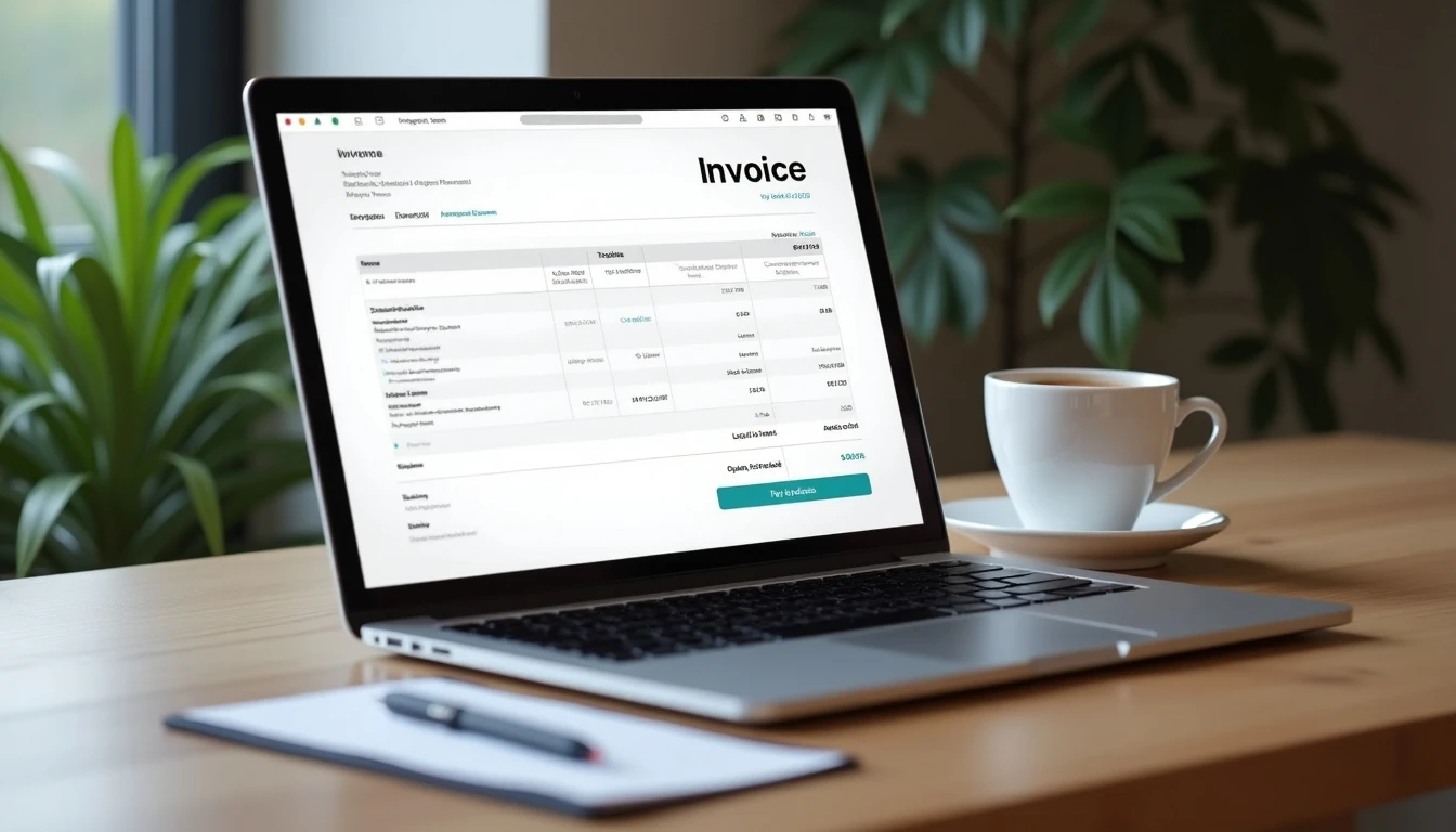 Persona revisando su boleta digital de Movistar en una laptop