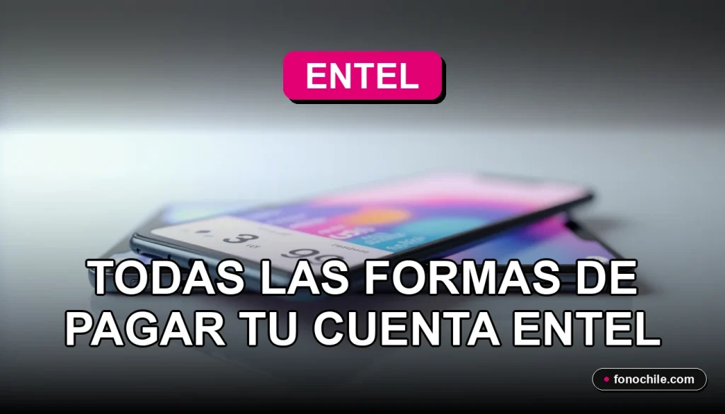 Guía completa de métodos de pago para Entel 2026, mostrando un teléfono inteligente moderno en una mesa.