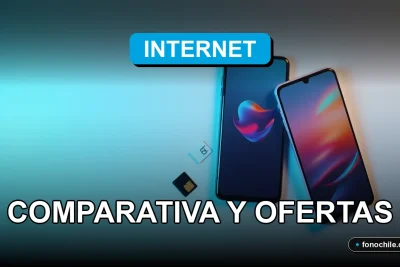 Comparativa visual de bolsas de internet prepago en Chile sobre fondo moderno