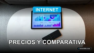 Comparativa de precios de servicios de streaming en Chile mostrada en una pantalla con gráficos abstractos.