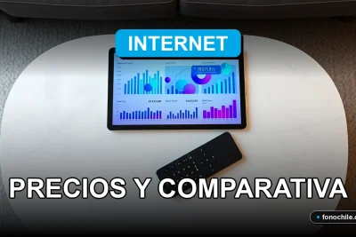 Comparativa de precios de servicios de streaming en Chile mostrada en una pantalla con gráficos abstractos.