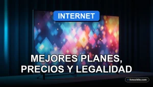 Guía definitiva de planes IPTV en Chile mostrando una interfaz de usuario abstracta en una pantalla de televisión moderna.