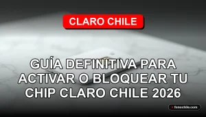 Guía para activar o bloquear un chip SIM de Claro Chile sobre una mesa de trabajo limpia.
