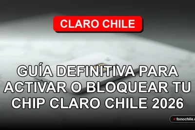 Guía para activar o bloquear un chip SIM de Claro Chile sobre una mesa de trabajo limpia.