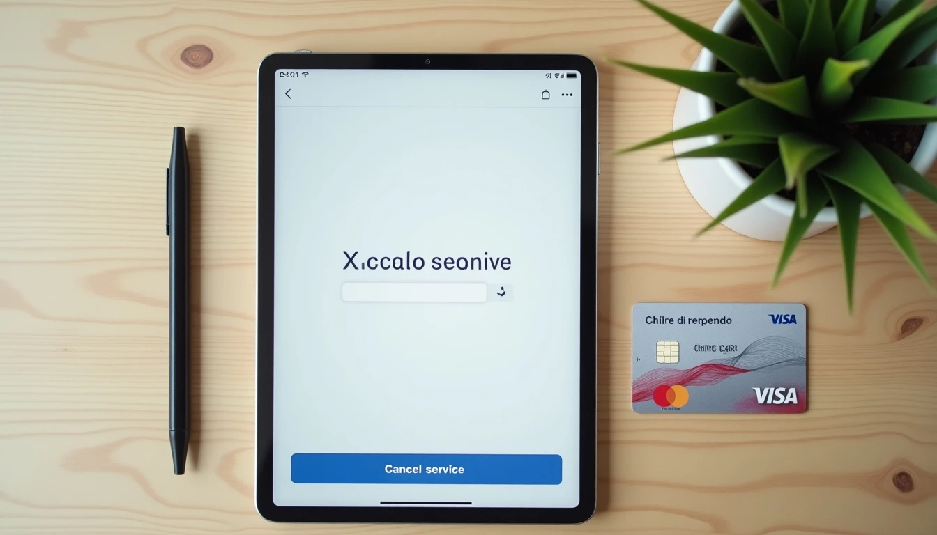 Guía visual para cancelar plan Entel: tablet con app, cédula de identidad y chip SIM.