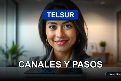 Guía para reclamar servicio de internet y telefonía de Telsur en 2026, mostrando un teléfono inteligente moderno en una mesa.
