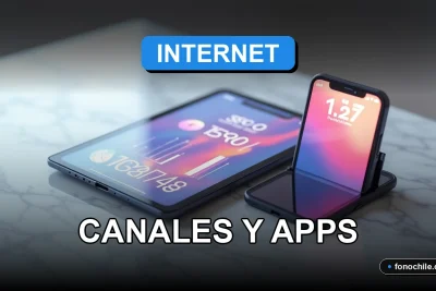 Guía definitiva para ver televisión online en Chile con gráficos abstractos de colores en pantallas.