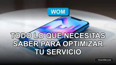 Guía WOM 2026 para optimizar tu servicio de internet móvil, mostrando un teléfono inteligente moderno.