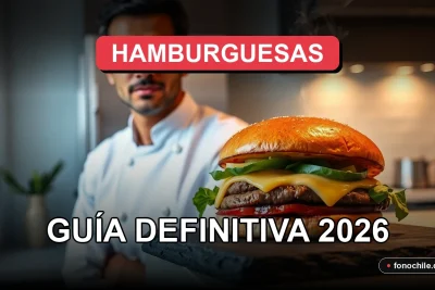 Hamburguesa flameada con queso fundido y salsa picante, guía definitiva 2026