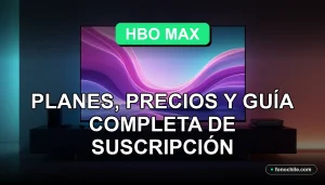Guía de suscripción y planes de HBO Max 2026 en una pantalla de televisión moderna.