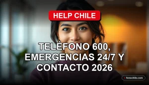 Teléfono de ayuda y soporte técnico de Help Chile sobre una mesa, mostrando gráficos abstractos en su pantalla.