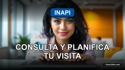 Una mujer consultando los horarios de atención del INAPI 2026 en su computador portátil.