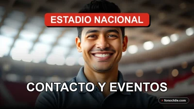Información de contacto y eventos del Estadio Nacional de Chile para el año 2026.