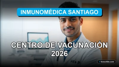 Un profesional de la salud en el moderno centro de vacunación Inmunomédica Santiago, mostrando un ambiente clínico seguro y tecnológico.