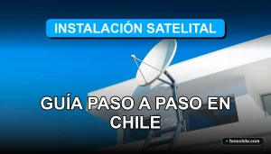 Instalación profesional de antena satelital en un techo residencial moderno en Chile, mostrando el proceso técnico seguro y ordenado.