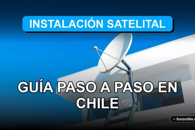 Instalación profesional de antena satelital en un techo residencial moderno en Chile, mostrando el proceso técnico seguro y ordenado.