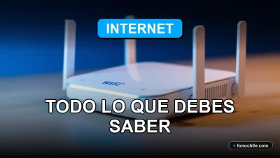 Instalación de internet en el hogar con un router moderno y luces LED azules sobre una mesa de madera clara.
