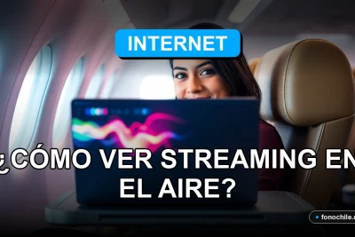 Pasajero disfrutando de streaming en vuelo nacional con internet de alta velocidad en 2026.