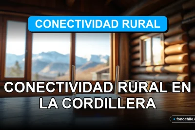 Instalación de internet de alta velocidad en una casa de campo en San José de Maipo, Chile, con vista a la cordillera.