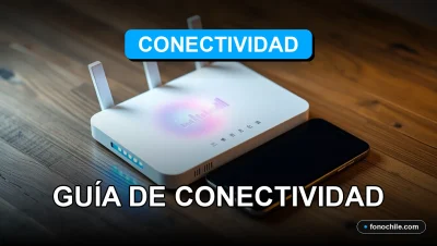 Un router moderno y un teléfono inteligente sobre una mesa de madera rústica, mostrando gráficos abstractos de conectividad en sus pantallas, representando internet en zonas rurales.