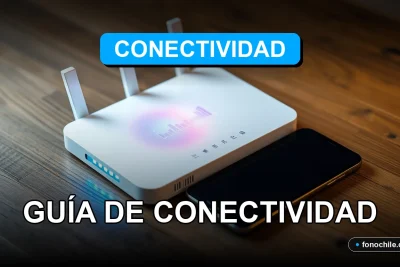 Un router moderno y un teléfono inteligente sobre una mesa de madera rústica, mostrando gráficos abstractos de conectividad en sus pantallas, representando internet en zonas rurales.