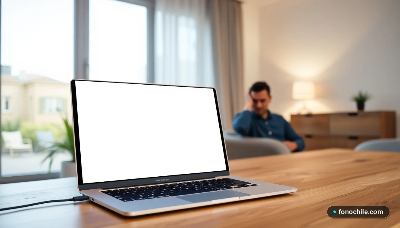 Configuración moderna de internet inalámbrico WiFi 6 en un hogar chileno, mostrando router y laptop en una mesa.