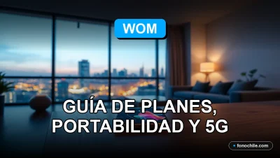Planes de Internet Móvil WOM 2026 con 5G y portabilidad, mostrando cobertura y tecnología moderna.