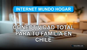 Un router moderno y un teléfono inteligente en una mesa, mostrando conectividad de internet para el hogar familiar en Chile.